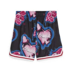 Short De Basketball Game Love PUMA Black Aop -Sports De Balle short de basketball game love puma black aop 5