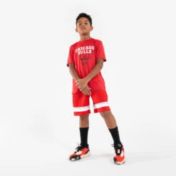 Short De Basketball NBA Chicago Bull Enfant - SH 900 JR Rouge -Sports De Balle short de basketball nba chicago bull enfant sh 900 jr rouge 2
