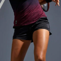 Artengo Short Tennis Light 2 En 1 Femme - Light 900 Noir -Sports De Balle short tennis light 2 en 1 femme light 900 noir 5