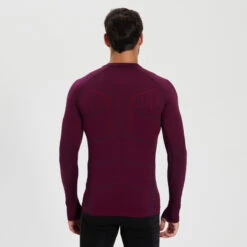 Kipsta SOUS-VETEMENT THERMIQUE HAUT MANCHES LONGUES ADULTE BORDEAUX KEEPDRY 500 -Sports De Balle sous vetement thermique haut manches longues adulte bordeaux keepdry 500 2