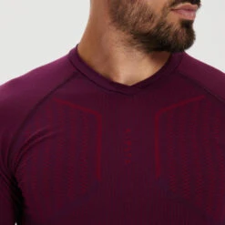 Kipsta SOUS-VETEMENT THERMIQUE HAUT MANCHES LONGUES ADULTE BORDEAUX KEEPDRY 500 -Sports De Balle sous vetement thermique haut manches longues adulte bordeaux keepdry 500 5