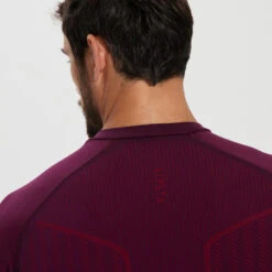 Kipsta SOUS-VETEMENT THERMIQUE HAUT MANCHES LONGUES ADULTE BORDEAUX KEEPDRY 500 -Sports De Balle sous vetement thermique haut manches longues adulte bordeaux keepdry 500 7