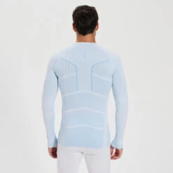 Kipsta SOUS-VETEMENT THERMIQUE HAUT MANCHES LONGUES ADULTE GRIS BLEUTE KEEPDRY 500 -Sports De Balle sous vetement thermique haut manches longues adulte gris bleute keepdry 500 6