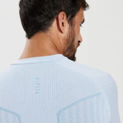 Kipsta SOUS-VETEMENT THERMIQUE HAUT MANCHES LONGUES ADULTE GRIS BLEUTE KEEPDRY 500 -Sports De Balle sous vetement thermique haut manches longues adulte gris bleute keepdry 500 7