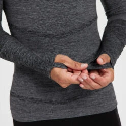 Kipsta SOUS-VETEMENT THERMIQUE HAUT MANCHES LONGUES ADULTE GRIS CHINE KEEPDRY 500 -Sports De Balle sous vetement thermique haut manches longues adulte gris chine keepdry 500 4