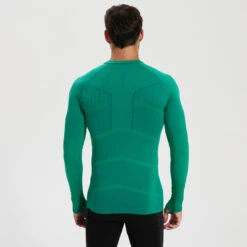 Kipsta SOUS-VETEMENT THERMIQUE HAUT MANCHES LONGUES ADULTE VERT KEEPDRY 500 -Sports De Balle sous vetement thermique haut manches longues adulte vert keepdry 500 2