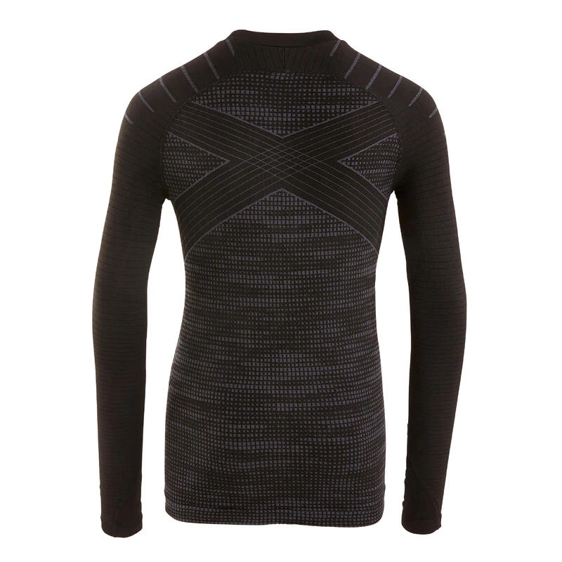 Kipsta SOUS-VETEMENT THERMIQUE HAUT MANCHES LONGUES ENFANT NOIR KEEPDRY 500 6 Kipsta SOUS-VETEMENT THERMIQUE HAUT MANCHES LONGUES ENFANT NOIR KEEPDRY 500 – Image 4