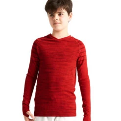 Kipsta SOUS-VETEMENT THERMIQUE HAUT MANCHES LONGUES ENFANT ROUGE KEEPDRY 500 -Sports De Balle sous vetement thermique haut manches longues enfant rouge keepdry 500 7