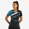 T-shirt De Tennis De Table TTP560 Femme Noir Bleu -Sports De Balle t shirt de tennis de table ttp560 femme noir bleu