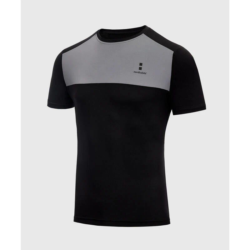 T-shirt De Tennis/Padel Performance Homme Noire/Grise 3 T-shirt De Tennis/Padel Performance Homme Noire/Grise