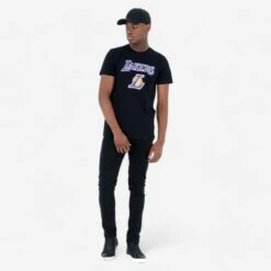 NEW ERA T-shirt NBA Manches Courtes Homme/femme Los Angeles Lakers - Noir