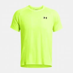 TSHIRT HOMME UNDER ARMOUR JAUNE TEXTURÉES