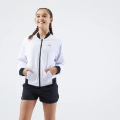 Artengo Veste De Tennis Légère Extensible Garçon - ERGOLS - Blanc -Sports De Balle veste de tennis legere extensible garcon ergols blanc 2