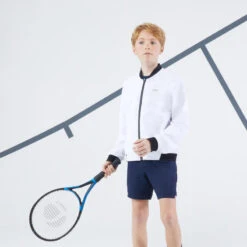Artengo Veste De Tennis Légère Extensible Garçon - ERGOLS - Blanc -Sports De Balle veste de tennis legere extensible garcon ergols blanc 3