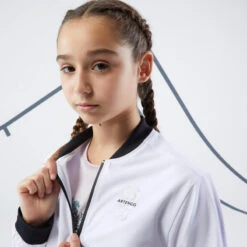Artengo Veste De Tennis Légère Extensible Garçon - ERGOLS - Blanc -Sports De Balle veste de tennis legere extensible garcon ergols blanc 4