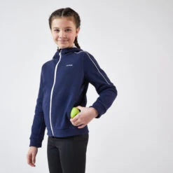 Artengo VESTE TENNIS A CAPUCHE ENFANT CHAUDE - BLEU -Sports De Balle veste tennis a capuche enfant chaude bleu 3